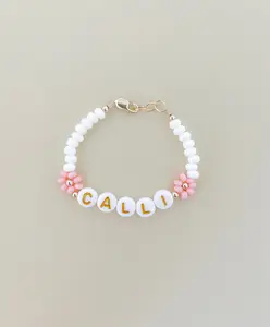 14k Gold-Filled Flower Name Bracelet – Personalized, Hypoallergenic & Waterproof