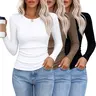 3 Pack Women Fall/Summer Stretch Slim Round Neck Ribbed Tank Basic Solid Top