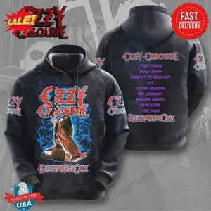 Vintage Ozzy Osbourne Band 3D Print Hoodie Men Women Fashion Casual Hoodies AOP All Over Print 3d Hoodie