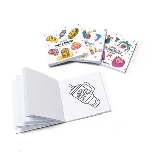 Summer Spring Gift 4-Piece Mini Coloring Book Bundle for Stress Relief with Protective Sheet