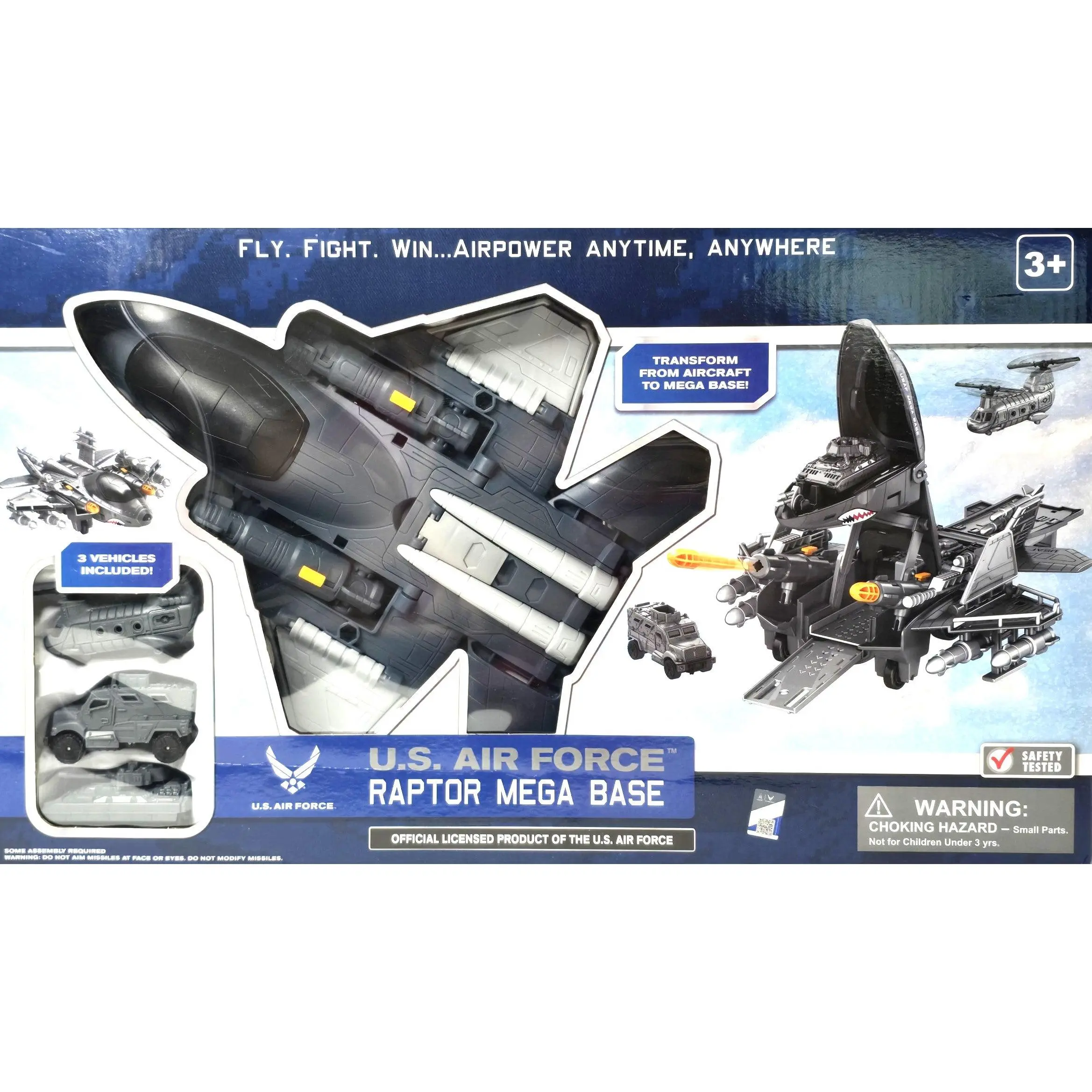 US Air Force Raptor Mega Base Transform from Aircraft to Mega Base 3+