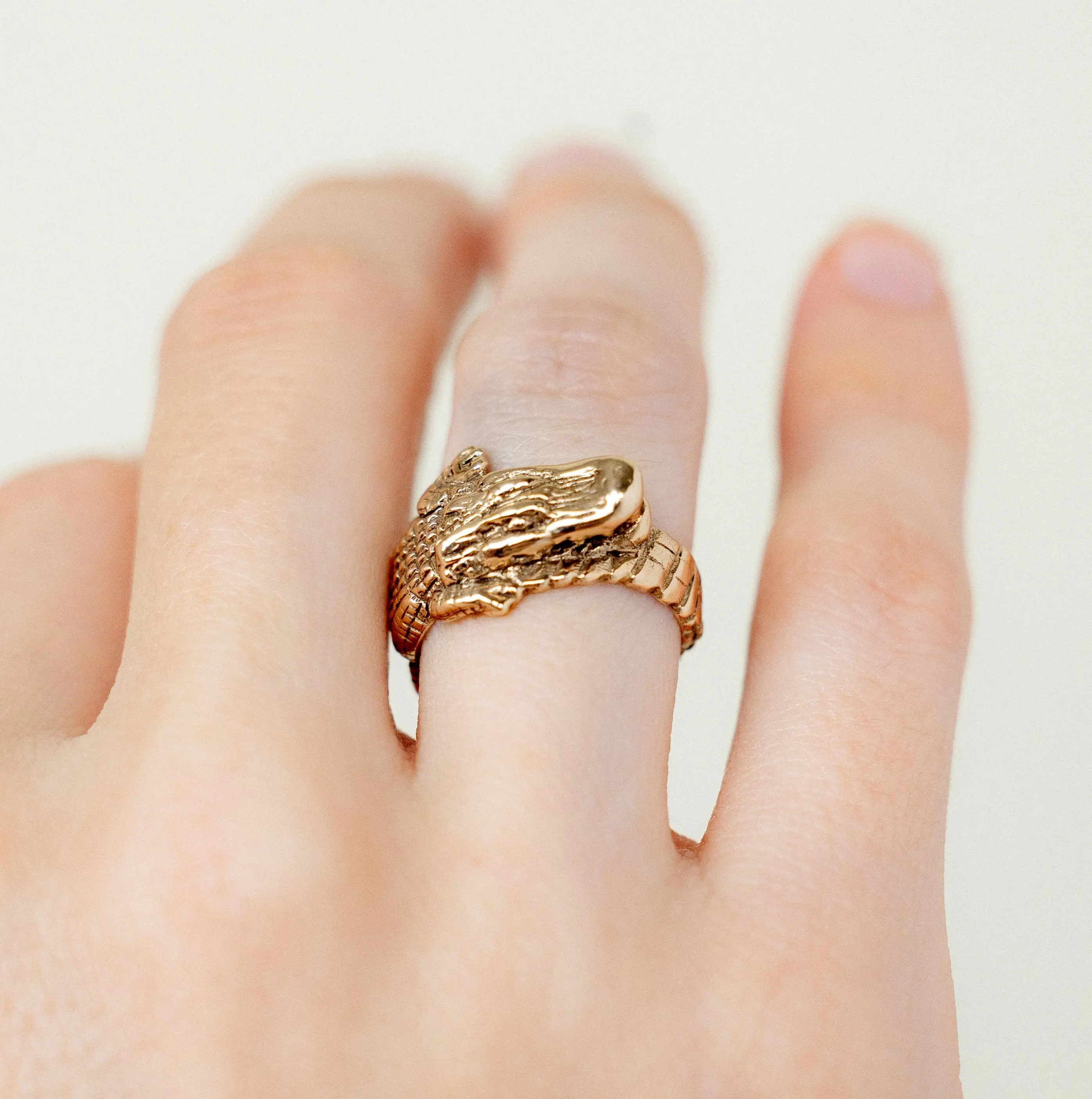 Bronze Alligator Ring