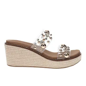 Corkys Womens Look Whos Here  Casual Sandals Casual Mid Heel 2-3" - Clear