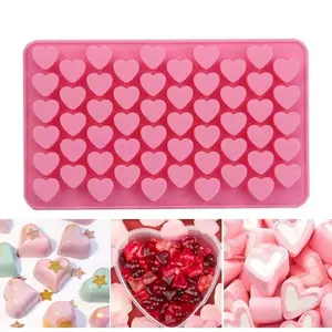 Food Grade Heart Shaped Silicone Reusable Mold Non Stick Baking for Cake Chocolate Candy and Candle Making Craft Supplies