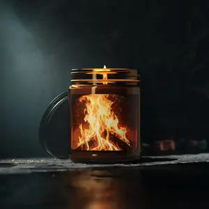 Cozy Fireplace Scented Soy Candle, Perfect for Home Décor, Relaxation, Gift for Her, Holiday Scents, Candle Lover's Delight