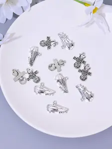 10 Fashionable Sports Theme Football Letter Charms, Ideal for DIY Jewelry Making, Earrings, Necklaces, Bracelets, Keychains, Daily Accessories