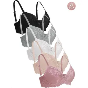 Women’s sexy lace push-up lingerie bra with an elegant, fashionable design, suitable for a variety of outfits and ideal for all seasons. Underwire construction.