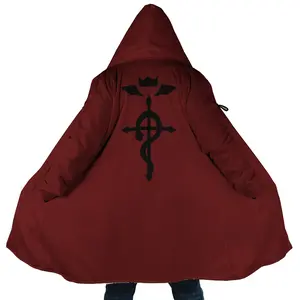 Edward Elric Cloak Coat, Fullmetal Alchemist Men's Women's Hooded coat, Fleece Jackets Coats, Gift For Men And Women