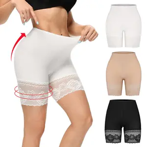 Women Anti-Chafing Slip Shorts Tummy Control Boyshorts Safety Shorts Body Shaper with Design, Soft Stretchy Fabric, and Comfortable Fit Perfect for Under Dresses, Skirts, Workouts, and Daily Wear Pants Shapewear Girl Lace