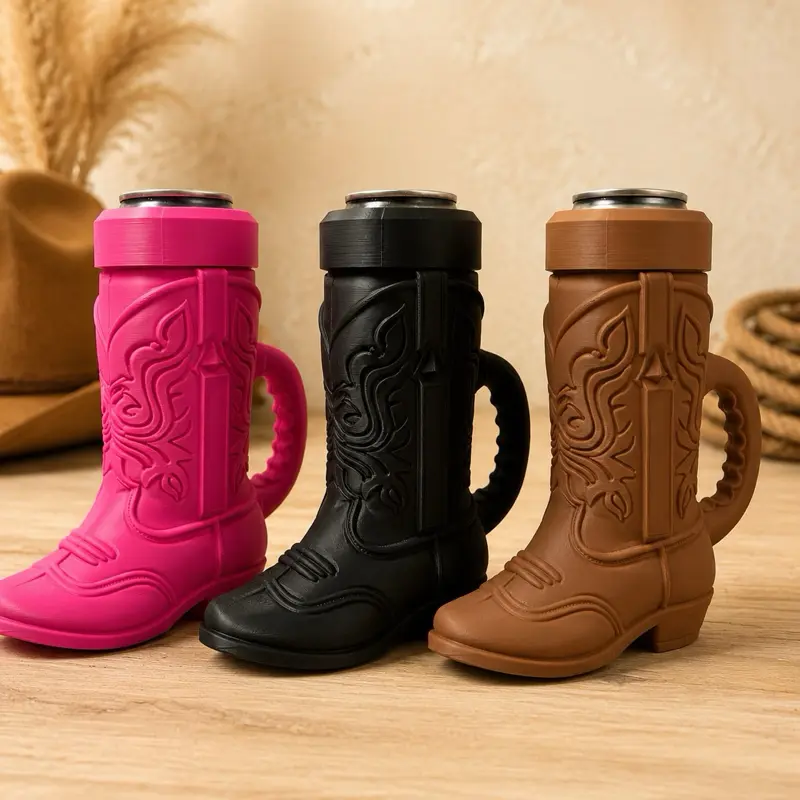 Personalized Cowboy Boot Can Holder  Add Your Name!