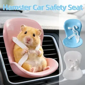 Small Pet Car Safety Seat |  2-in-1 Small Pet Carrier & Car Seat for Hamsters & Tiny Animals