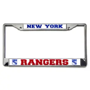 New York Rangers License Plate Frame Chrome