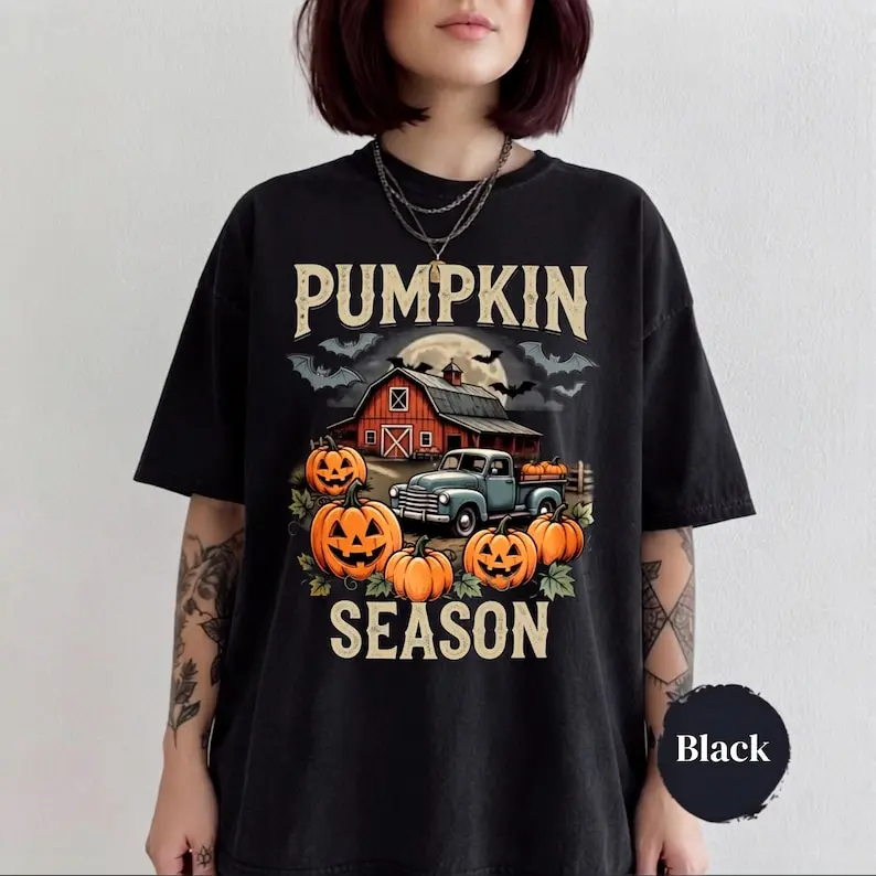 Pumpkin Season Shirt, Vintage Halloween Shirt, Fall Pumpkin Tee, Autumn Farm Shirt, Pumpkin Patch Shirt