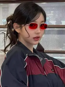 Japanese Style Eyeglasses Frame, Long Narrow Rectangular Flat Lenses, Fashionable Unisex Design, Perfect for Daily Wear, High Quality Eyewear