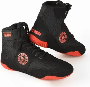 Men’s Wrestling Shoes Martial Arts Training Shoes Lightweight Mesh Cross Training High Back Grappling MMA Boxing Footwear Breathable Gym Sneakers High Grip Ankle Support Combat Sport Men’s Performance Workout Shoes Athletic Training Sneakers Fitness Gear