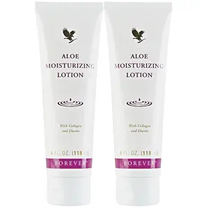 Forever Living Aloe Moisturizing Lotion Duo Deep Hydration with Collagen Silky Smooth Texture Gluten-Free Hand and Body Formula Pack of 2