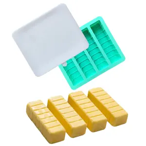Silicone Butter Mold Tray with Lid, Non-Stick Butter Mold Tray with Size, Self-Made Butter Mold Fits Standard Stick Size