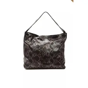 Pompei Donatella Chic Python Print Leather Shoulder Bag