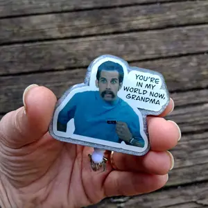 You're in My World Now, Male Nurse Badge, Gift for Him, Acrylic Badge Reel-Comedic Adult Humor-Funny Medical Care-RN Badge-CNA Badge