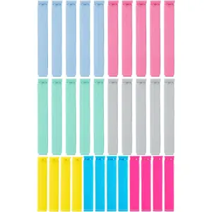 Sealing Bag Chip Clips, 32 Pack, 2 Sizes (12x 3.1 & 20x 4.3), Colorful Plastic Food Bag Sealing Clips for Food Packages, Kitchen and Home, Sturdy, Dishwasher & Freezer Safe