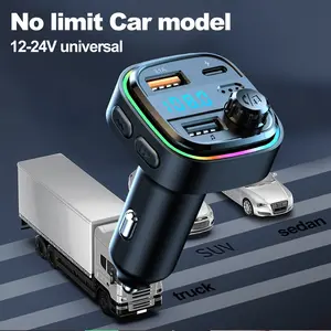 Car MP3 Player, Dual USB Charger Compatible with 5.3 FM Transmitter, USB Read U Car Kit, Multifunctional Car Charger, Usb Car Chargers Dual Port, Car Electrical Appliances