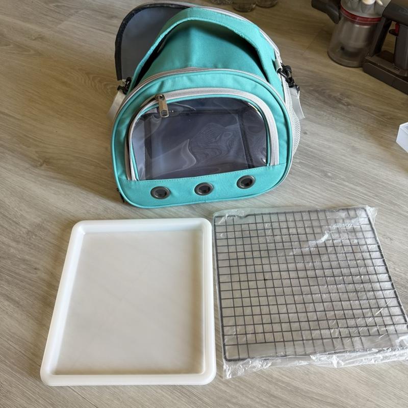 Portable Foldable Nylon Mesh Bird Bag - Ventilated Small Crossbody Pet Carrier for Cockatiels, Parrots Travel Use