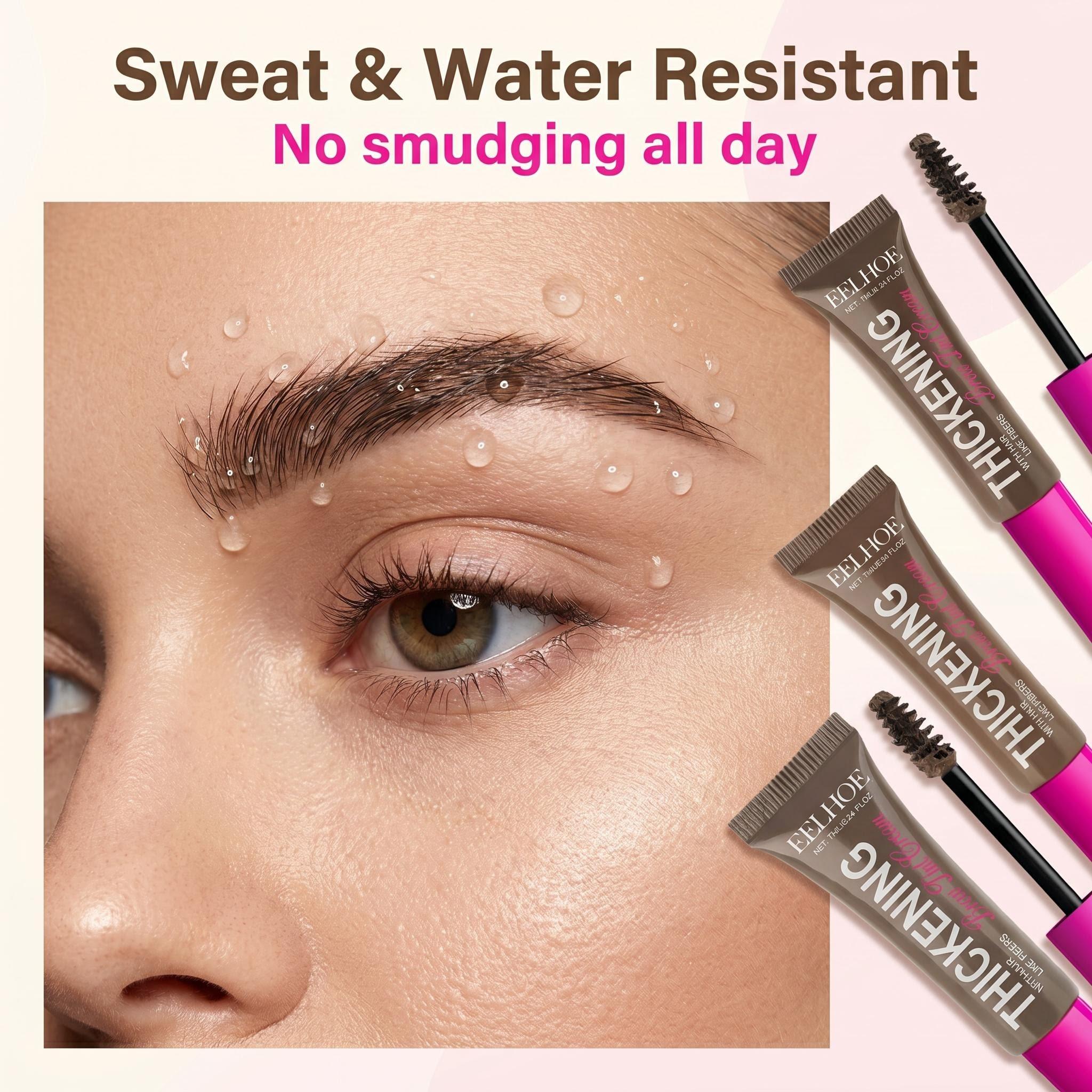 Fiber Brow Dye - Waterproof, Smudge-Proof Eyebrow Product Ideal for Natural Makeup, Targets Sparse Brows for Fluffy, Full Results, Eyebrow Products, Fluffy Brows