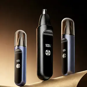 A must-have for weekends! 2-in-1 Rechargeable Facial Trimmer: Type-C Fast Charging, 6000 RPM, Painless Trimming, Low Noise (50 dB) + Digital Display | Perfect Gift, Electric & Rechargeable