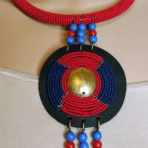 Beaded necklace Cute necklace, African Bead Necklace,  Female Anniversary