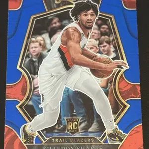 BASKETBALL - 2022-23 Panini Select - Shaedon Sharpe Premier Level #189 Blue Prizm (RC) Portland Trailblazers cards sports