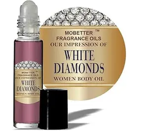 MOBETTER FRAGRANCE OILS Our Impression of White Diamonds for Women Body Oil - Long Lasting Pure Scent Without Alcohol & Alcohol-Free Roll-On Applicator