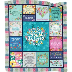 Best Friend Blanket, Birthday Gifts for Best Friend Women, Mothers Day Blanket Gift for Friend Bestie, Friendship Gifts for Women, BFF Gifts, Bestie Birthday Gifts for Women Throw Blanket 60"X50"