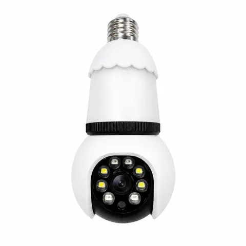 4MP Smart Light Bulb WiFi Surveillance Camera - Wi-Fi 2.4GHz, 2-Way Audio, Full Color Night Vision, Burglary Protection, US Local Cloud, Cord Safety Socket, Easy 30-Second Installation, Family Safety for Apartments, Elderly Care