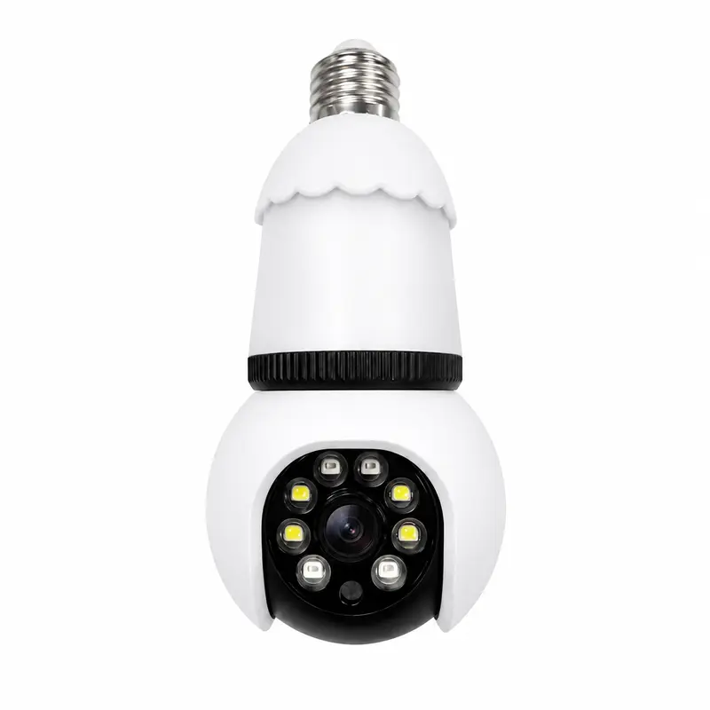 4MP Smart Light Bulb WiFi Surveillance Camera - Wi-Fi 2.4GHz, 2-Way Audio, Full Color Night Vision, Burglary Protection, US Local Cloud, Cord Safety Socket, Easy 30-Second Installation, Family Safety for Apartments, Elderly Care