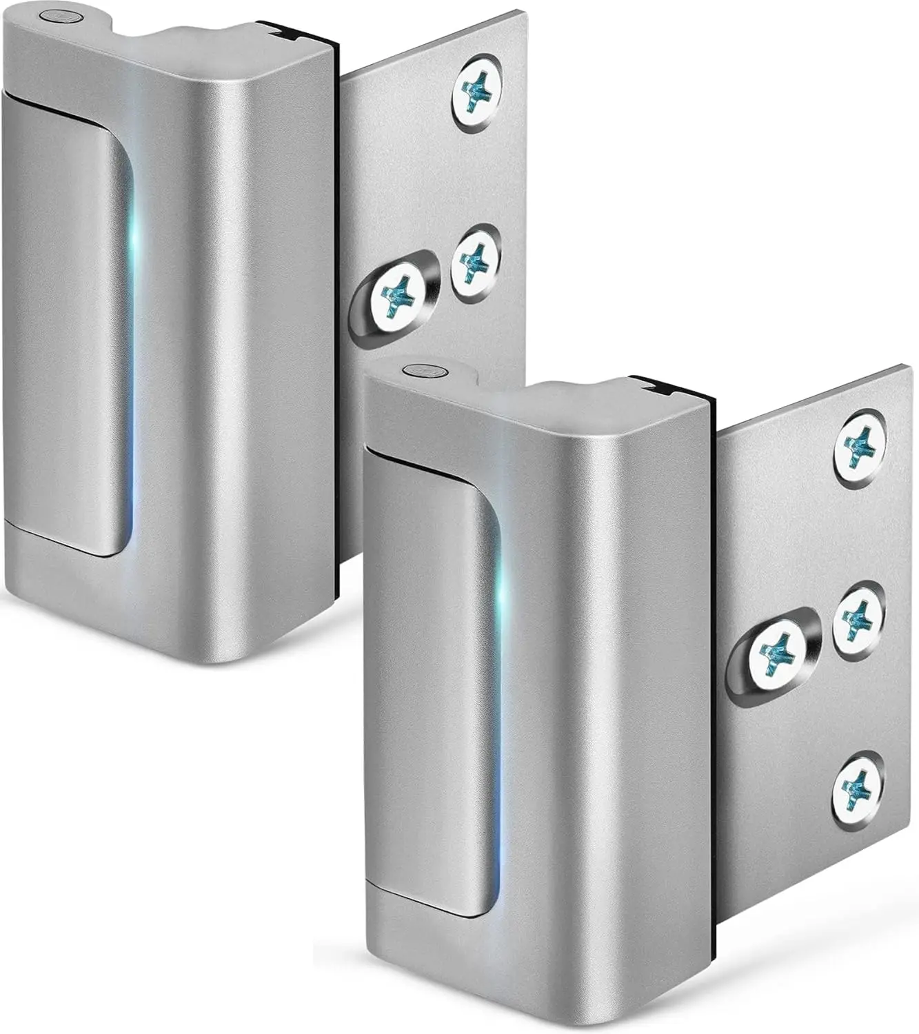 2 Pack Home Security Door Lock Withstand 800 Ibs for Inward Swinging Door, 2 Door Reinforcement Lock With 4 Screws to Prevent Unauthorized Entry