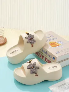 Women's Cute Bow Decorated Slides, Fashion Slippers, Casual Comfortable Home Slippers, Non-slip Soft Slippers for Indoor & Outdoor Wear