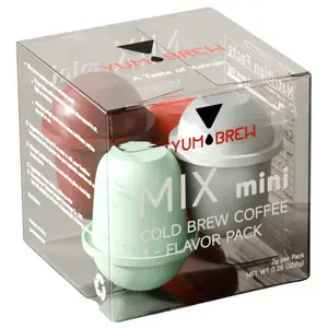 Yum!Brew Mix Mini Instant Coffee Pods – 4 Flavors | Premium Freeze-Dried Yunnan Arabica | Hot or Cold Brew | No Sugar | Travel-Friendly Variety Pack | Americano, Espresso, Jasmine, Coconut | 4 x 2g Pods