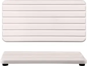 2 PCS Water Absorbent diatomite Coasters, 7.1" x 3.5" Water Absorbing Stone Tray for Sink, Stone Drying mat for Kitchen Counter, Stone soap Tray Used for Hand Soaps & toiletries & Plants