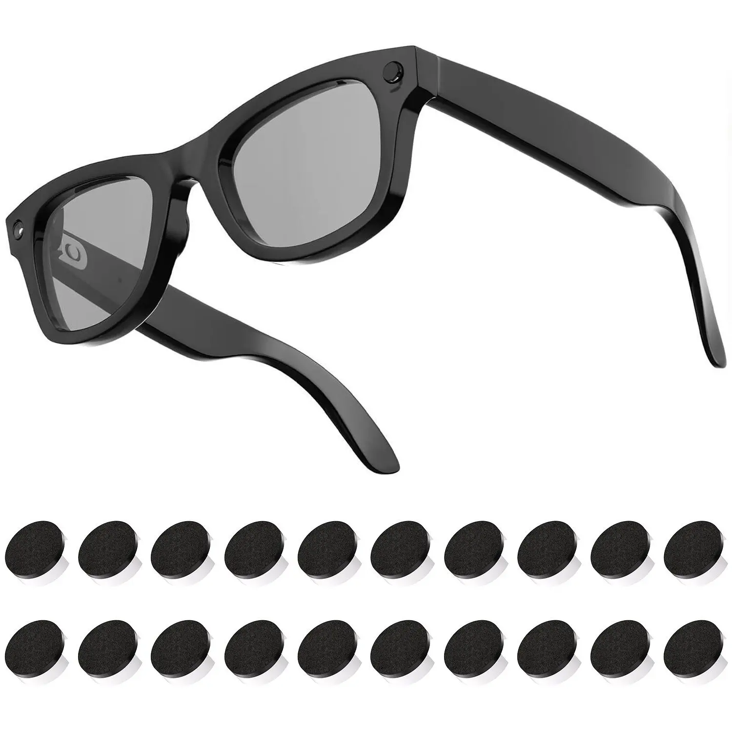 LED Light Cover Sticker for Smart Glasses – Compatible with Meta Ray-Ban Gen 1 & Meta Wayfarer Anti-Glare Privacy Sticker Soft Light Design Easy to Install (white-20 Pcs)