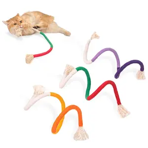 3 Counts Cat Chew Toys Set, Teeth-Cleaning Interactive Pet Toy, Self-Entertainment Cotton Rope Stick for Cats, Fun & Durable Design