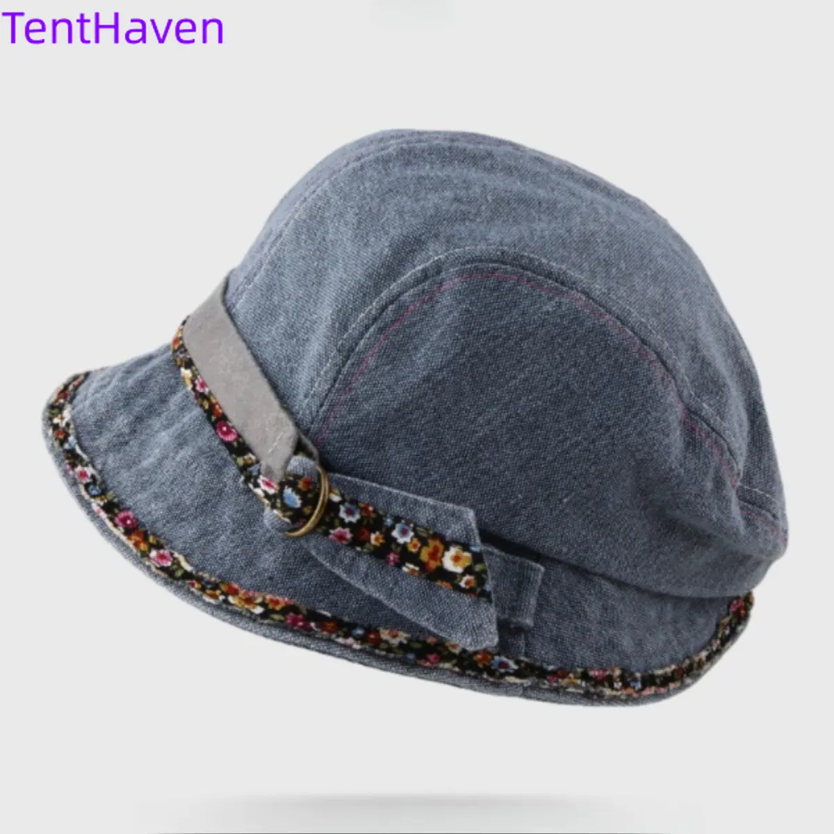 2026 new denim fisherman hat niche autumn short eave vintage lace basin hat trend versatile spring and summer hat