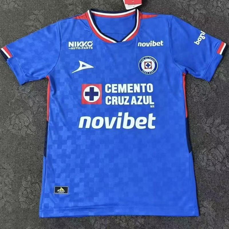 Men's Pirma Cruz Azul Home Jersey 25/26 Champions 9 + Liga BBVA Patches ...