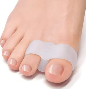 Pack of 12 Bunion Corrector, Toe Separators with 2 Loops, Big Toe Spacer Suitable for Bunion and Overlap Toe White Healthcare toe separator bunion corrector hammer toe