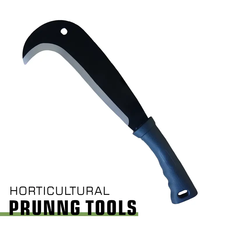 34cm Curved Pruning Tool, Plastic Easy-Grip Handle, Heavy-Duty Tree & Shrub Branch Cutter, Lightweight Durable Garden Tool for Weed Control & Dense Planting Gardens, Ideal for Home & Orchard Gardeners
