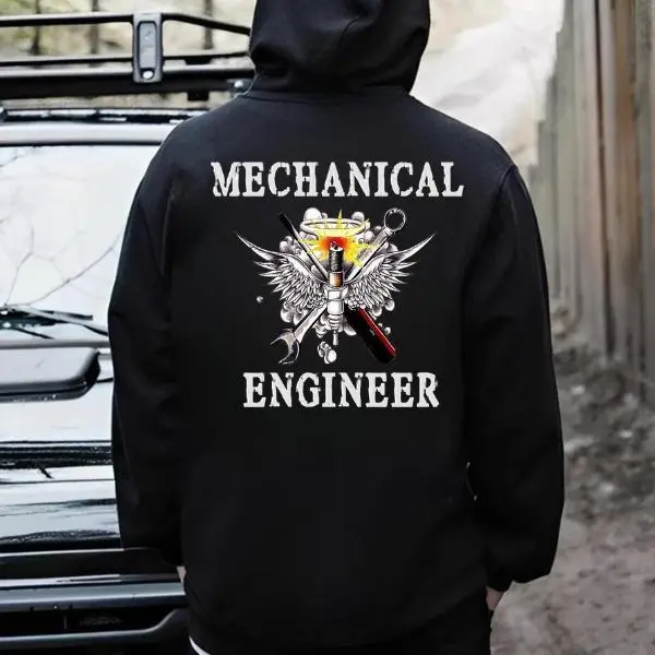 Mechanical Engineer Shirt, Funny Mechanical Engineer Hoodie, Engineering Gift, Winged Wrench Design, Engineer Work Shirt Hoodie - Sweatshirt
