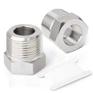 TAISHER Forging of 304 Stainless Steel Reducer Hex Bushing, Male NPT to Female NPT, Reducing Forging Pipe Adapter Fitting