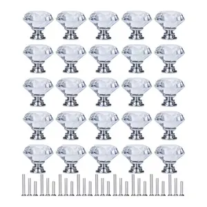 Set of 25 Diamond-Shaped Drawer Knobs, 30Mm Cabinet Pulls, Suitable for Home And Office Cabinets, Bedroom Furniture, Perfect for Halloween And Christmas Gifts, As Well As Back-To-School Season