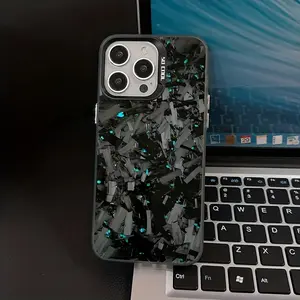 Phone Case: Phone Case - A Phone Case Made of Blue Carbon Fiber Compatible for iPhone Such As 17 16E 16 15 14 13 12 11 Mini Pro Max Air X XR XSMAX 8 And 7 Plus Offering a Matte End And Drop Protection