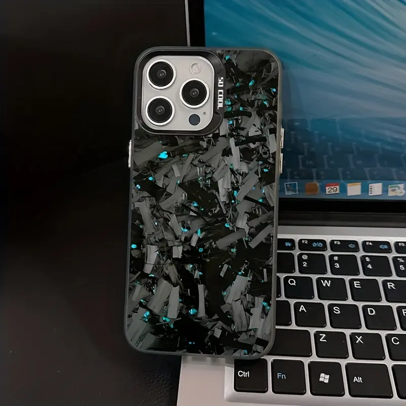 Phone Case: Phone Case - A Phone Case Made of Blue Carbon Fiber Compatible for iPhone Such As 17 16E 16 15 14 13 12 11 Mini Pro Max Air X XR XSMAX 8 And 7 Plus Offering a Matte End And Drop Protection