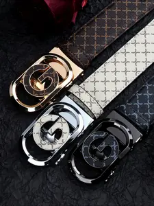 Men's Business Fashion G Letter Design Belt, Casual Dress Belt, Casual Waistband for Jeans Trousers, Trendy All-match & Exquisite Belt for Birthday Gift
